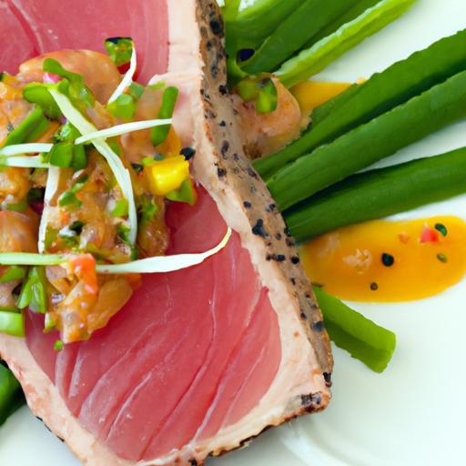 Savor Summer: Grilled Tuna Steak with Zesty Mango Salsa