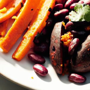 Quick & Wholesome: Microwave Sweet Potato with Black Beans