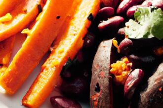 Quick & Wholesome: Microwave Sweet Potato with Black Beans