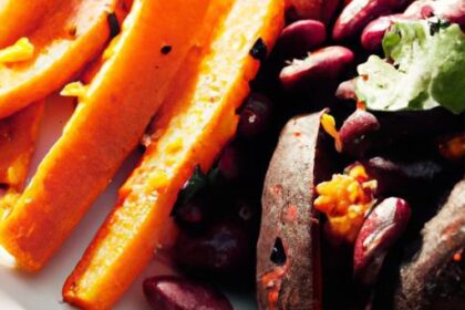 Quick & Wholesome: Microwave Sweet Potato with Black Beans