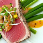 Savor Summer: Grilled Tuna Steak with Zesty Mango Salsa