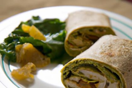 Savor the Flavor: Grilled Chicken & Spinach Whole Wheat Wrap