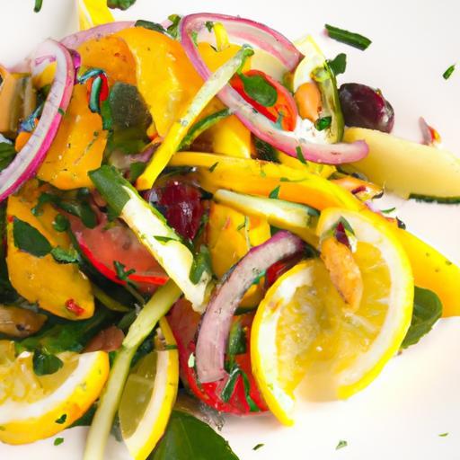 Savor the Zest: Grilled Veggie Salad with Lemon Vinaigrette