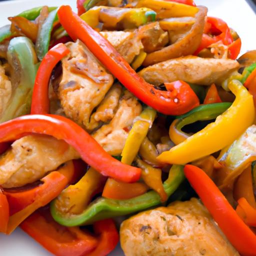 Sizzling Quick Stir-Fry Chicken with colorful Bell Peppers
