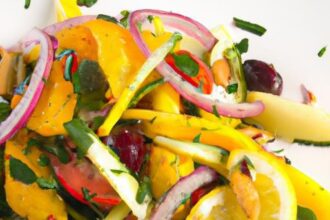 Savor the Zest: Grilled Veggie Salad with Lemon Vinaigrette