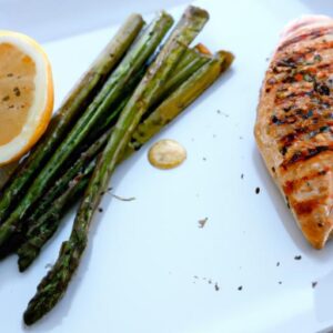 Zesty Grilled Lemon Herb Chicken with Tender Asparagus