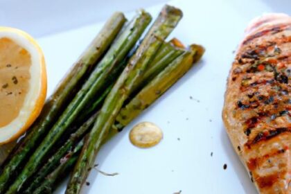 Zesty Grilled Lemon Herb Chicken with Tender Asparagus