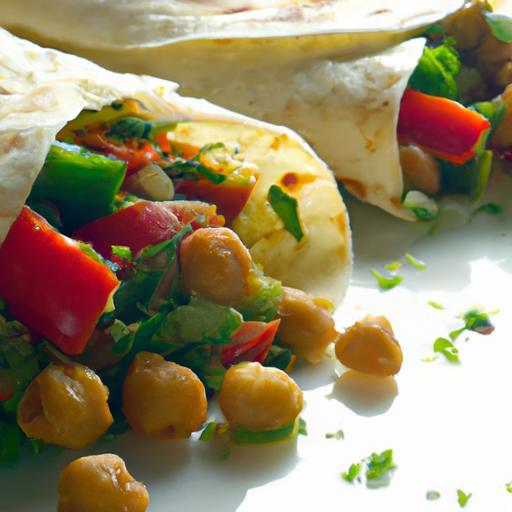 Wholesome Quick Chickpea & Veggie Wraps: Easy & Nutritious