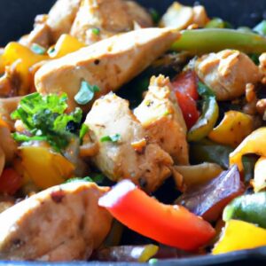 Sizzling Quick Chicken & Veggie Fajita Skillet Delight