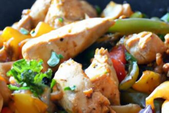 Sizzling Quick Chicken & Veggie Fajita Skillet Delight