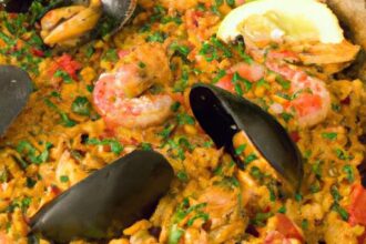 Savory Seafood Paella Bowl Recipe-No Wine Needed!