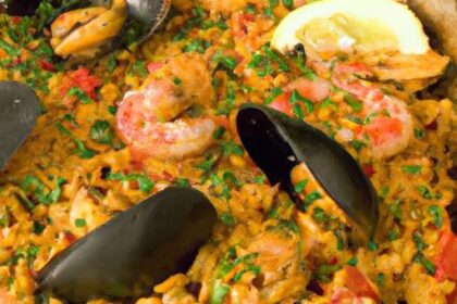 Savory Seafood Paella Bowl Recipe-No Wine Needed!