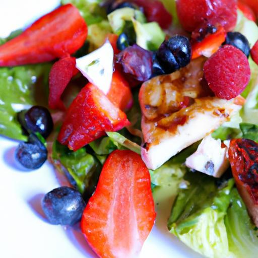 A Flavorful Twist: Grilled Halloumi Salad with Fresh Berries