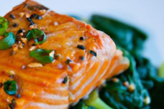 Flavorful Teriyaki Salmon & Sesame Spinach: A Low-Cal Delight