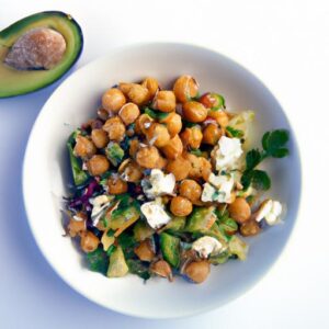 Fresh & Flavorful: Chickpea Salad with Avocado and Feta