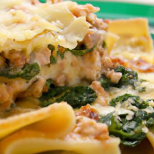 Wholesome Low-Calorie Ground Turkey Spinach Lasagna Delight