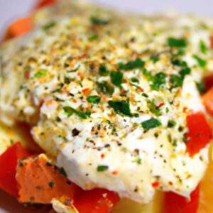 Savor Keto Bliss: Baked Feta & Tomato Chicken Delight