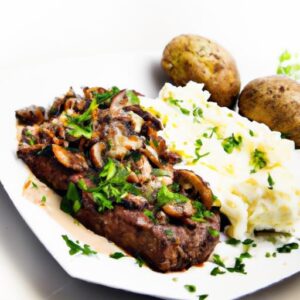 Hearty Steak and Mashed Potato Bowl: Comfort in Every Bite