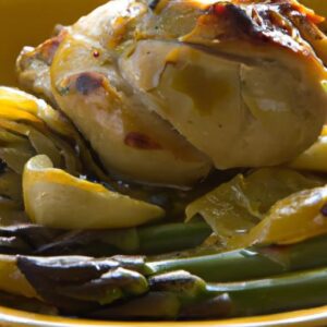 Zesty One-Pan Lemon Herb Chicken with Tender Artichokes