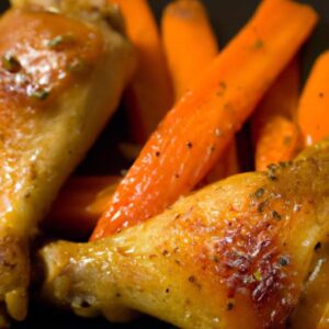 Wholesome Baked Chicken Drumsticks with Roasted Carrots