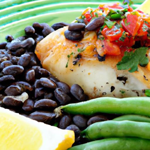 Zesty Baked Cod with Salsa & Black Beans: Low-Cal Delight