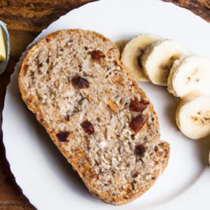 Nutritious Delight: Almond Butter & Banana Whole Grain Toast