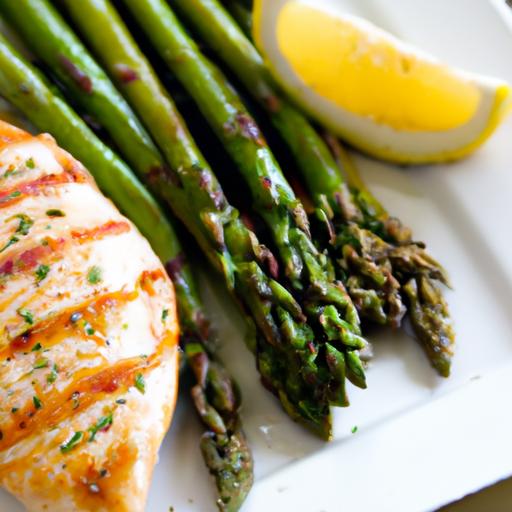 Zesty Grilled Lemon Herb Chicken with Tender Asparagus
