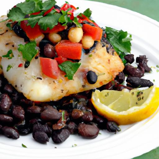 Zesty Baked Cod with Salsa & Black Beans: Low-Cal Delight