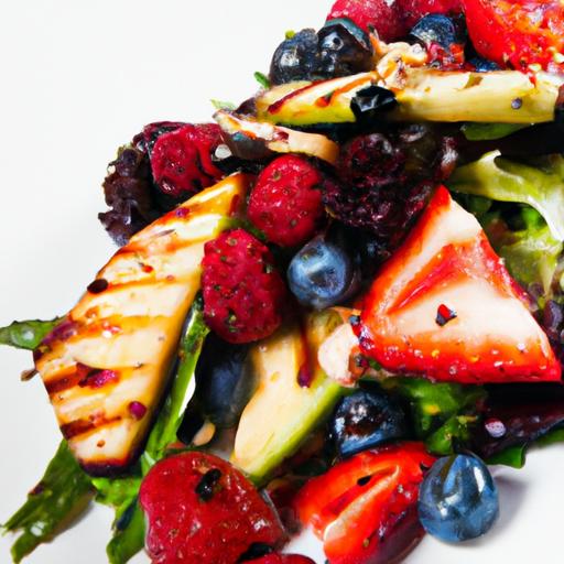 A Flavorful Twist: Grilled Halloumi Salad with Fresh Berries