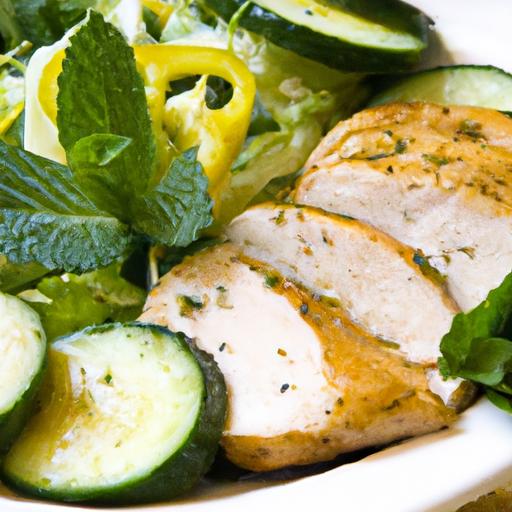 Zesty Lemon Basil Chicken Paired with Refreshing ⁣Cucumber Salad