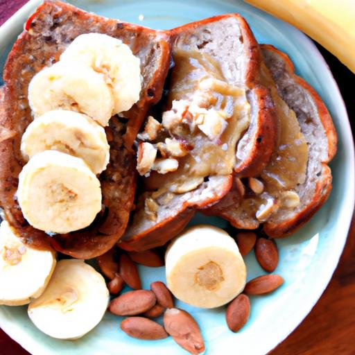 Nutritious Delight: Almond Butter & Banana Whole Grain Toast