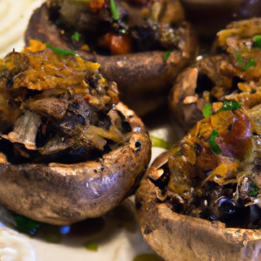 Hearty Stuffed Portobello Mushrooms: A flavorful Delight
