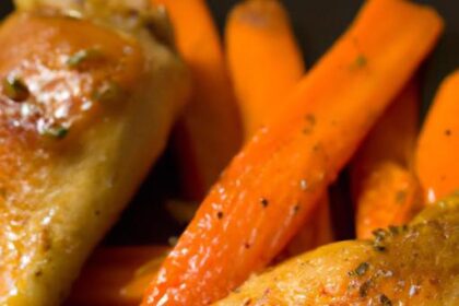 Wholesome Baked Chicken Drumsticks with Roasted Carrots