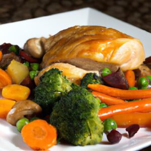 Golden One-Pan Roasted Chicken with Colorful Root Veggies