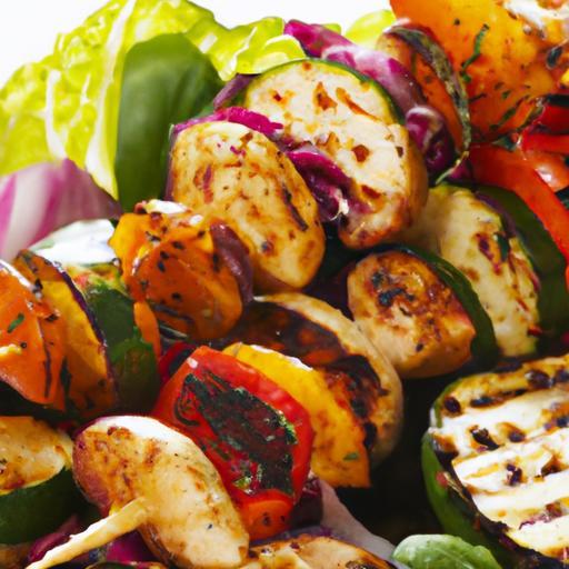 Sizzling Grilled Halloumi & Veggie Skewers: A Flavorful Feast