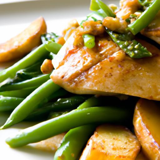 Zesty Lemon Pepper Chicken with Tender Green Beans Delight