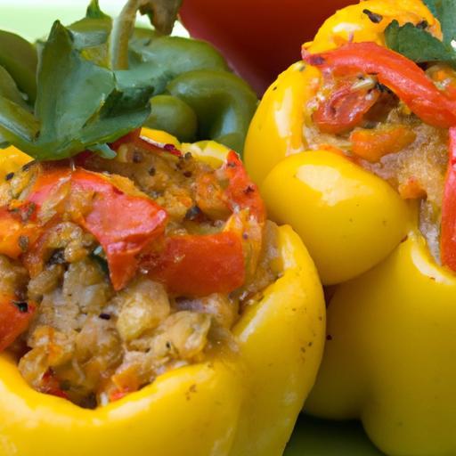 Wholesome Stuffed Bell Peppers with Savory Ground Turkey