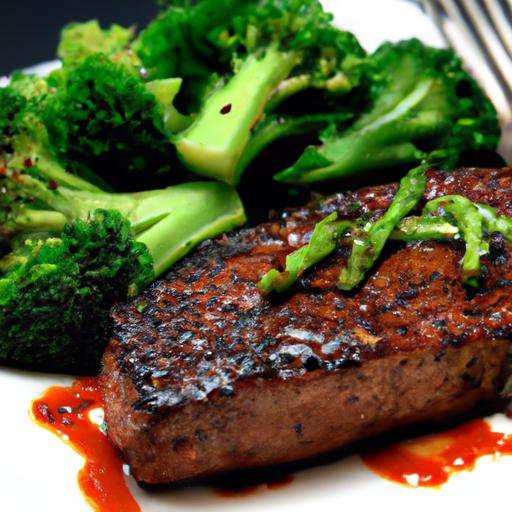 Savor the Perfect Grilled Steak Paired with Steamed Broccoli