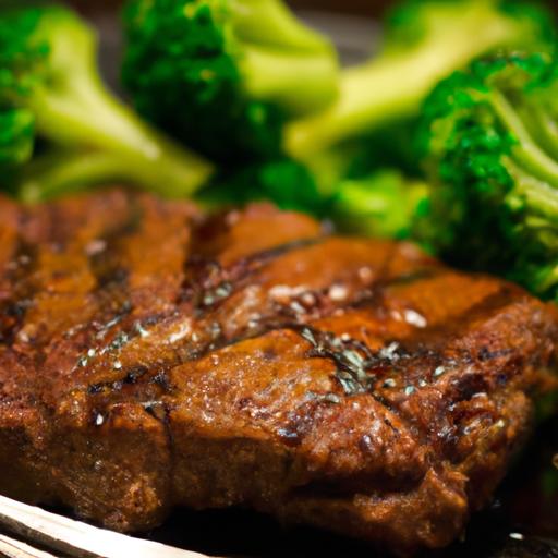 Sizzling Grilled Steak Paired perfectly with Steamed Broccoli