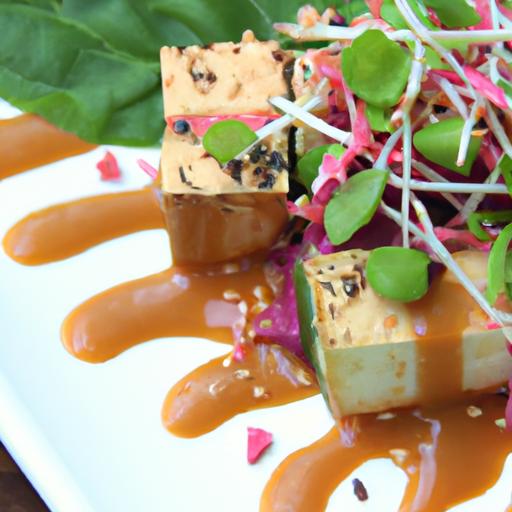 Crunchy Asian Sesame Tofu with Tangy Fresh Slaw recipe