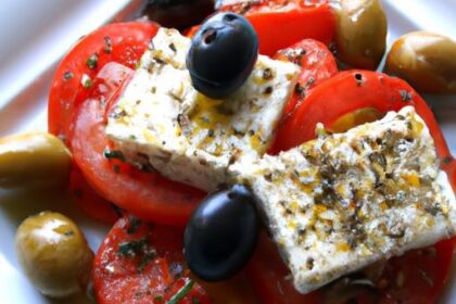 Savory Baked Feta with Juicy Tomatoes and Briny Olives