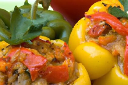 Wholesome Stuffed Bell Peppers with Savory Ground Turkey