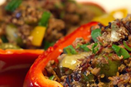 Nutritious Stuffed Bell Peppers: Quinoa & Black Bean Delight