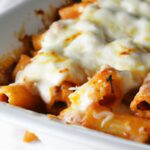 Deliciously Cheesy Baked Ziti with Ricotta & Mozzarella