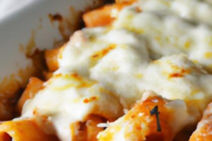 Deliciously Cheesy Baked Ziti with Ricotta & Mozzarella