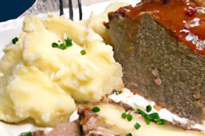 Hearty Classic American Meatloaf & Mashed Potatoes Recipe
