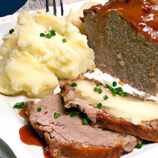 Hearty Classic American Meatloaf & Mashed Potatoes Recipe