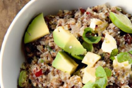Fresh Tex-Mex Quinoa Bowl with Creamy Avocado Sauce