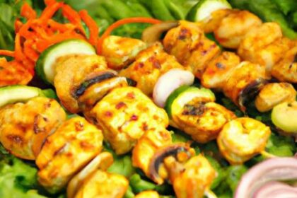 Sizzling Spicy Chicken & Veggie Skewers: A Flavorful Feast