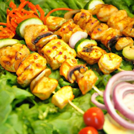 Sizzling Spicy Chicken & Veggie Skewers: A Flavorful Feast